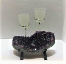 Amethyst 2 Cup Candle Holder