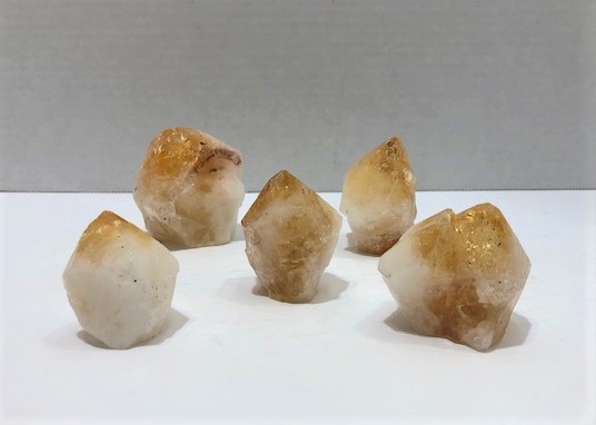 Citrine Point Cut Base Brazil