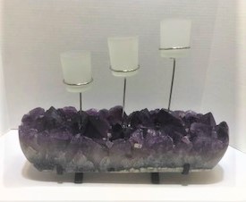Amethyst 3 Cup Candle Holder